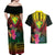 Hawaii Kanaka Maoli Flag Day Couples Matching Off Shoulder Maxi Dress and Hawaiian Shirt Tropical Flowers