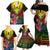 Hawaii Kanaka Maoli Flag Day Family Matching Off Shoulder Maxi Dress and Hawaiian Shirt Tropical Flowers