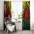 Hawaii Kanaka Maoli Flag Day Window Curtain Tropical Flowers