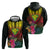 Hawaii Kanaka Maoli Flag Day Zip Hoodie Tropical Flowers