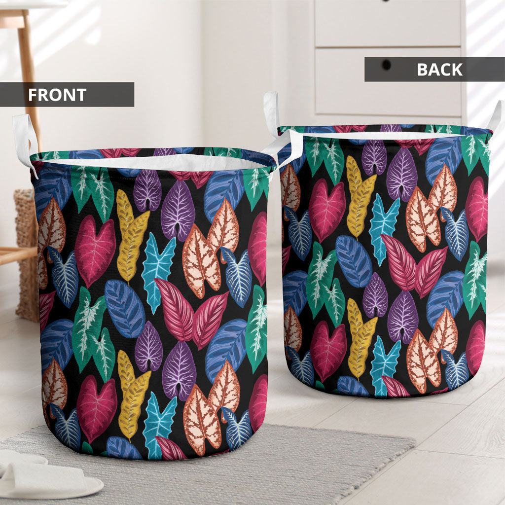 Hawaii Colorful Tropical Leaves Laundry Basket LT01 - Polynesian Pride