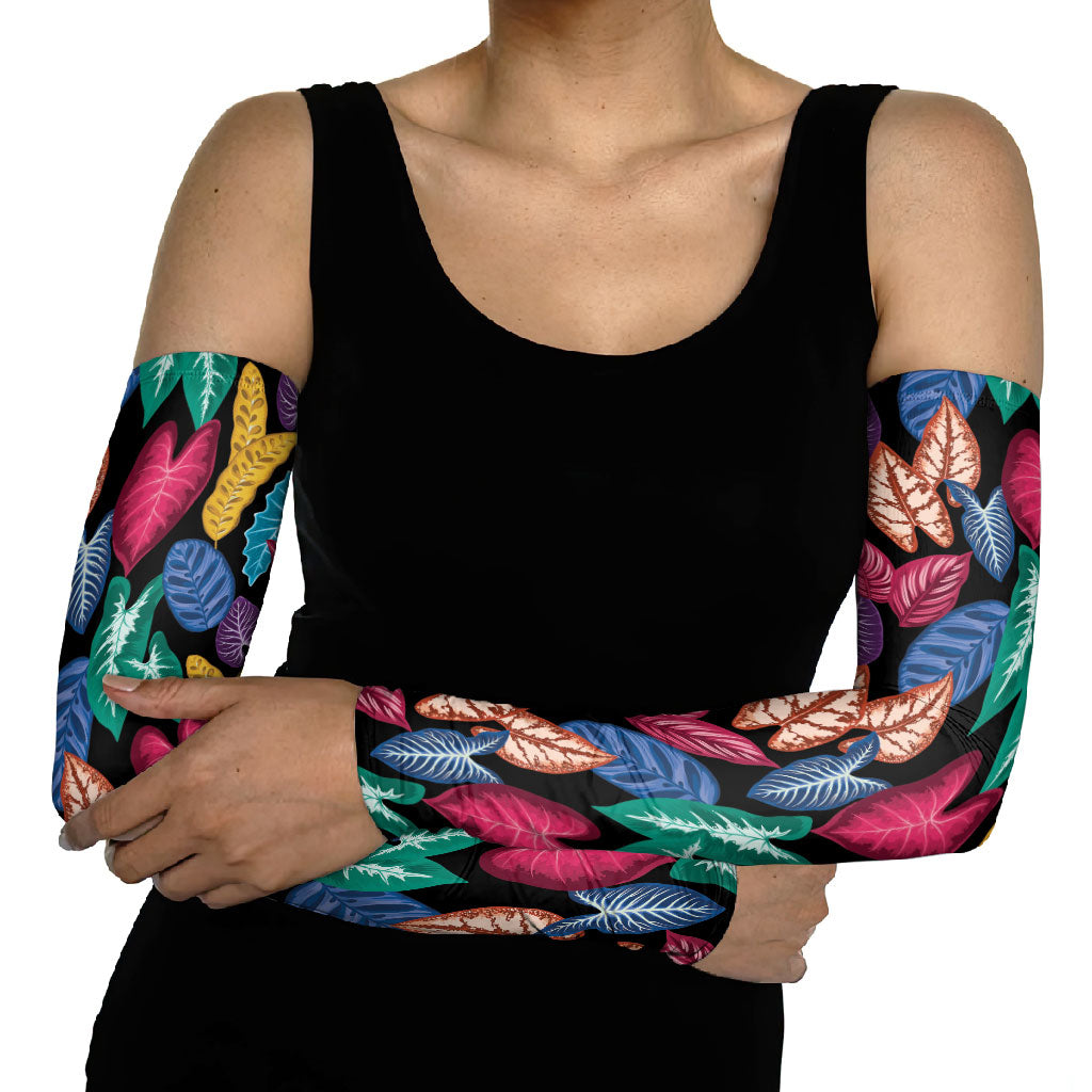 Hawaii Colorful Tropical Leaves Arm Sleeves LT01 - Polynesian Pride
