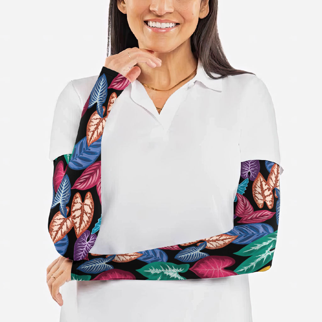 Hawaii Colorful Tropical Leaves Arm Sleeves LT01 - Polynesian Pride