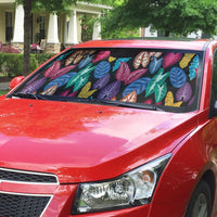 Hawaii Colorful Tropical Leaves Auto Sun Shade LT01 - Polynesian Pride