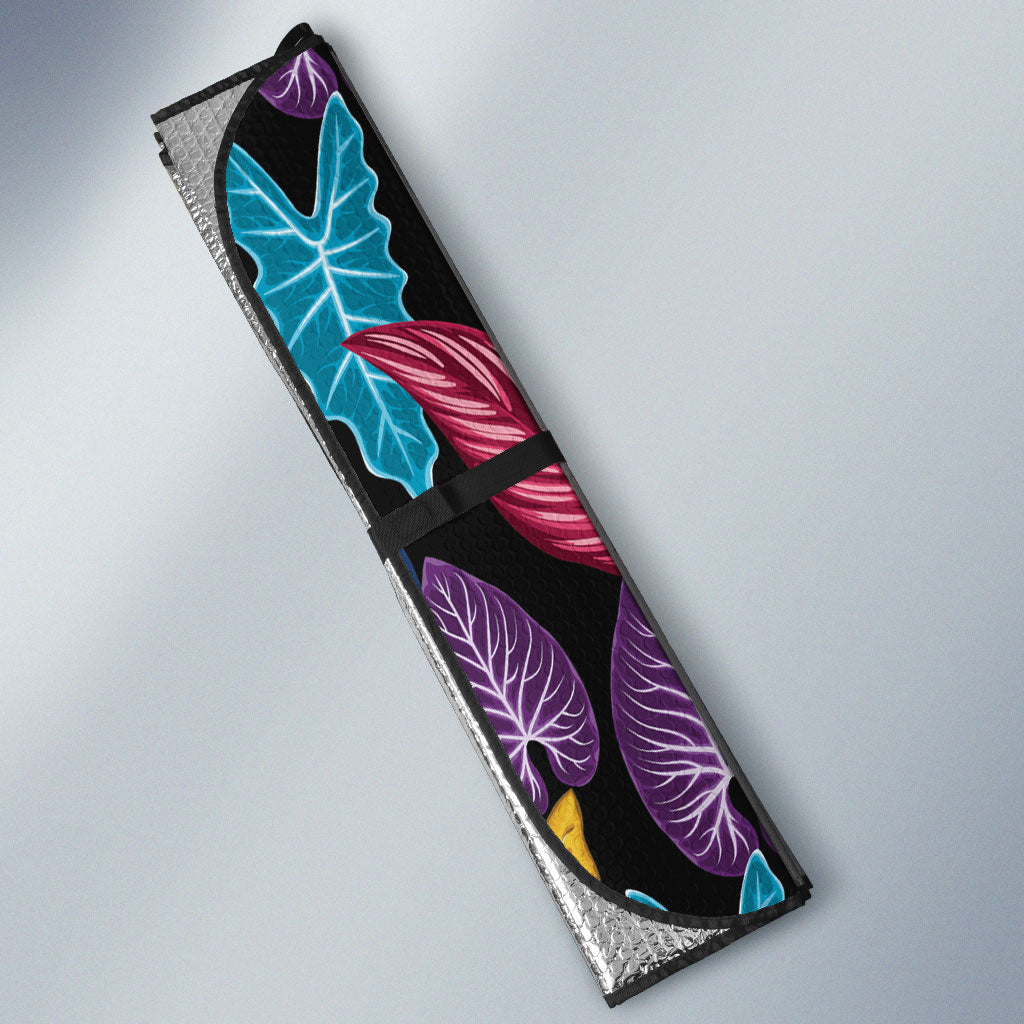 Hawaii Colorful Tropical Leaves Auto Sun Shade LT01 - Polynesian Pride