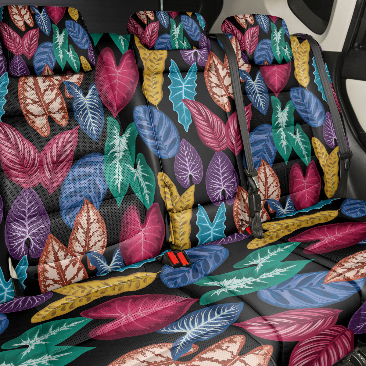Hawaii Colorful Tropical Leaves Back Car Seat Cover LT01 - Polynesian Pride