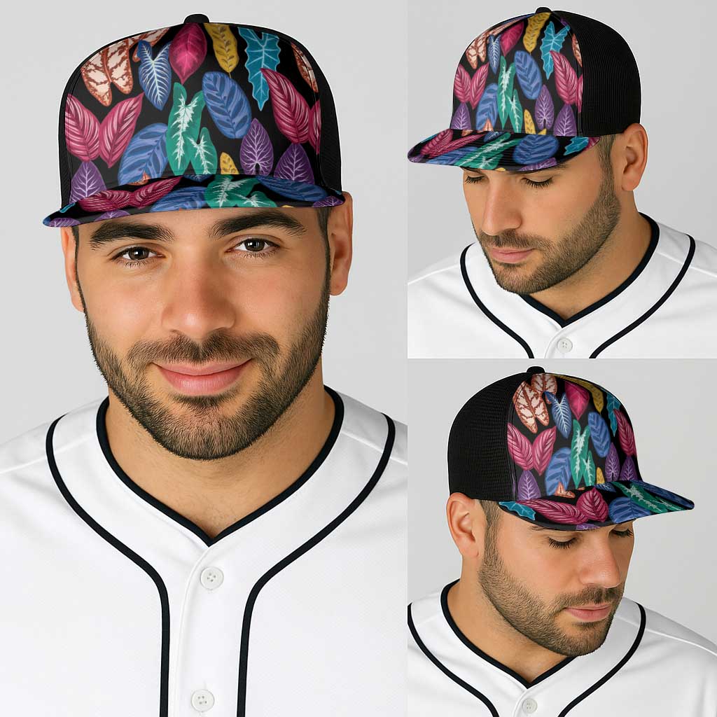 Hawaii Colorful Tropical Leaves Baseball Net Cap LT01 - Polynesian Pride
