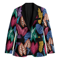 Hawaii Colorful Tropical Leaves Blazer LT01 Unisex Black - Polynesian Pride