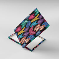 Hawaii Colorful Tropical Leaves Canvas Wall Art LT01 With Frame Black - Polynesian Pride