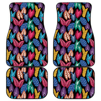 Hawaii Colorful Tropical Leaves Car Mats LT01 - Polynesian Pride