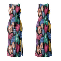 Hawaii Colorful Tropical Leaves Couples Matching Tank Maxi Dress and Hawaiian Shirt LT01 - Polynesian Pride