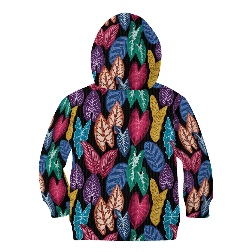 Hawaii Colorful Tropical Leaves Kid Hoodie LT01 - Polynesian Pride