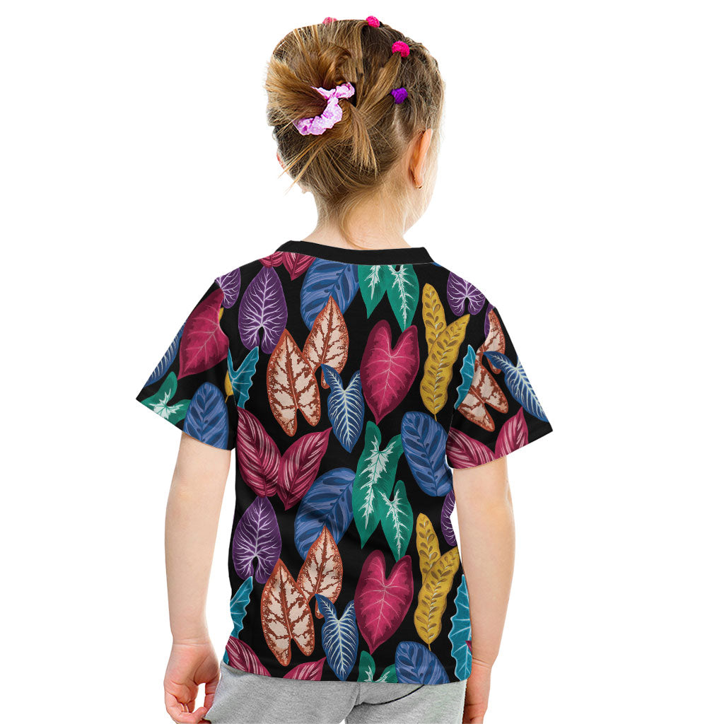 Hawaii Colorful Tropical Leaves Kid T Shirt LT01 - Polynesian Pride