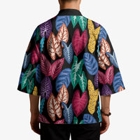Hawaii Colorful Tropical Leaves Kimono LT01 - Polynesian Pride