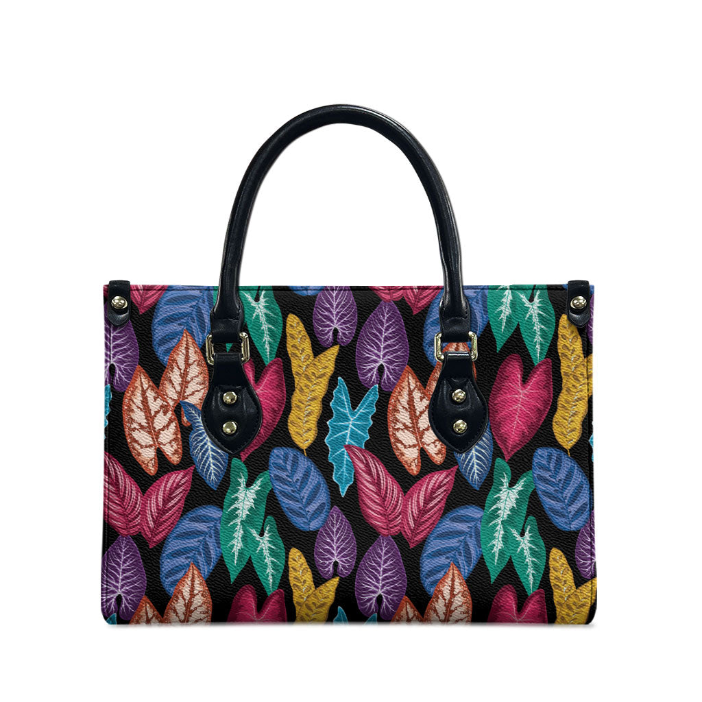 Hawaii Colorful Tropical Leaves Leather Bag LT01 - Polynesian Pride