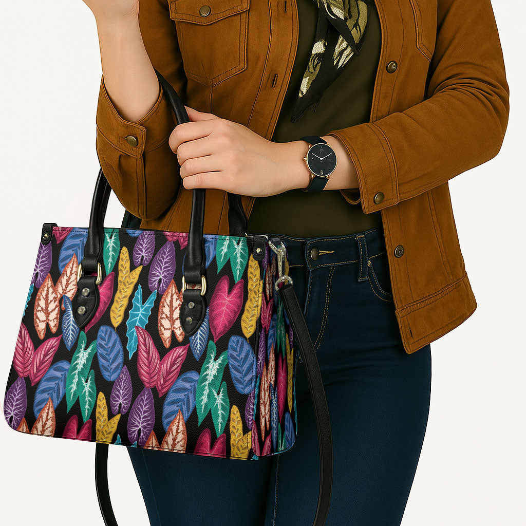 Hawaii Colorful Tropical Leaves Leather Bag LT01 - Polynesian Pride