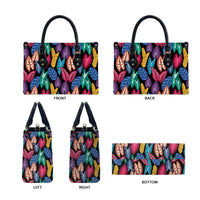 Hawaii Colorful Tropical Leaves Leather Bag LT01 - Polynesian Pride