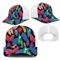 Hawaii Colorful Tropical Leaves Mesh Trucker Cap LT01 - Polynesian Pride