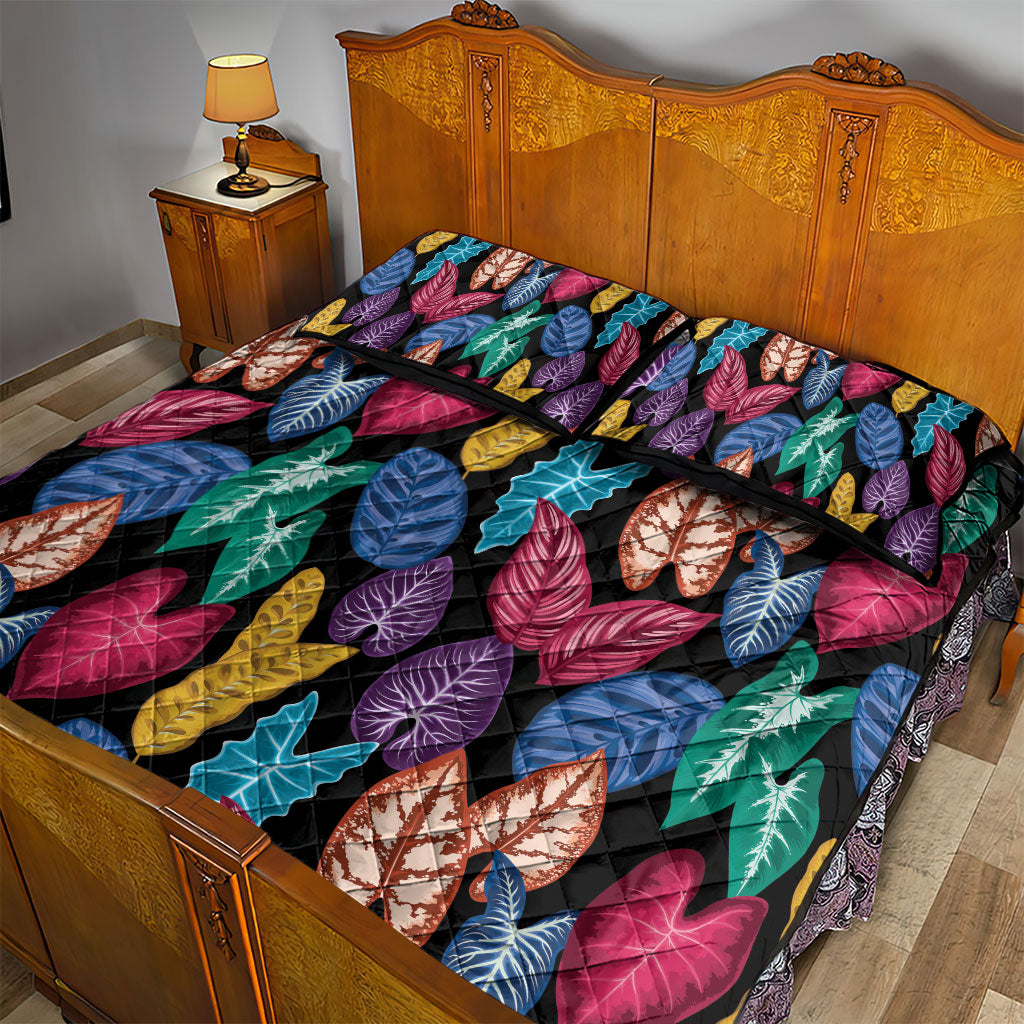 Hawaii Colorful Tropical Leaves Quilt Bed Set LT01 - Polynesian Pride