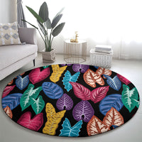 Hawaii Colorful Tropical Leaves Round Carpet LT01 - Polynesian Pride