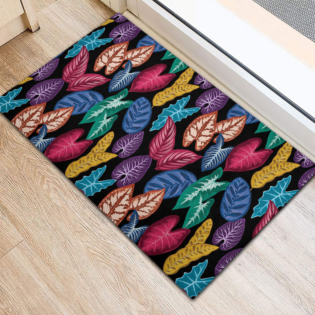 Hawaii Colorful Tropical Leaves Rubber Doormat LT01 - Polynesian Pride