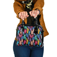 Hawaii Colorful Tropical Leaves Shoulder Handbag LT01 One Size Black - Polynesian Pride