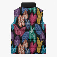 Hawaii Colorful Tropical Leaves Sleeveless Puffer Jacket LT01 - Polynesian Pride