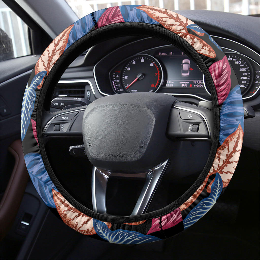 Hawaii Colorful Tropical Leaves Steering Wheel Cover LT01 - Polynesian Pride