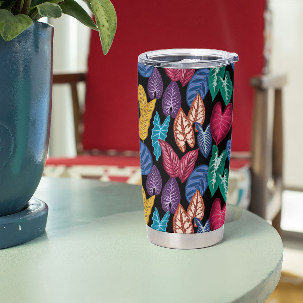 Hawaii Colorful Tropical Leaves Tumbler Cup LT01 - Polynesian Pride