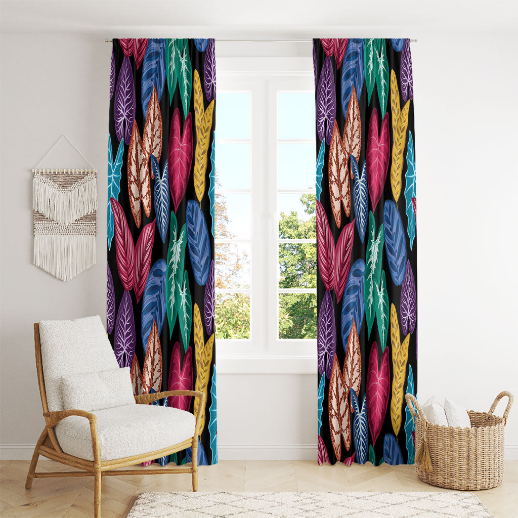 Hawaii Colorful Tropical Leaves Window Curtain LT01 - Polynesian Pride