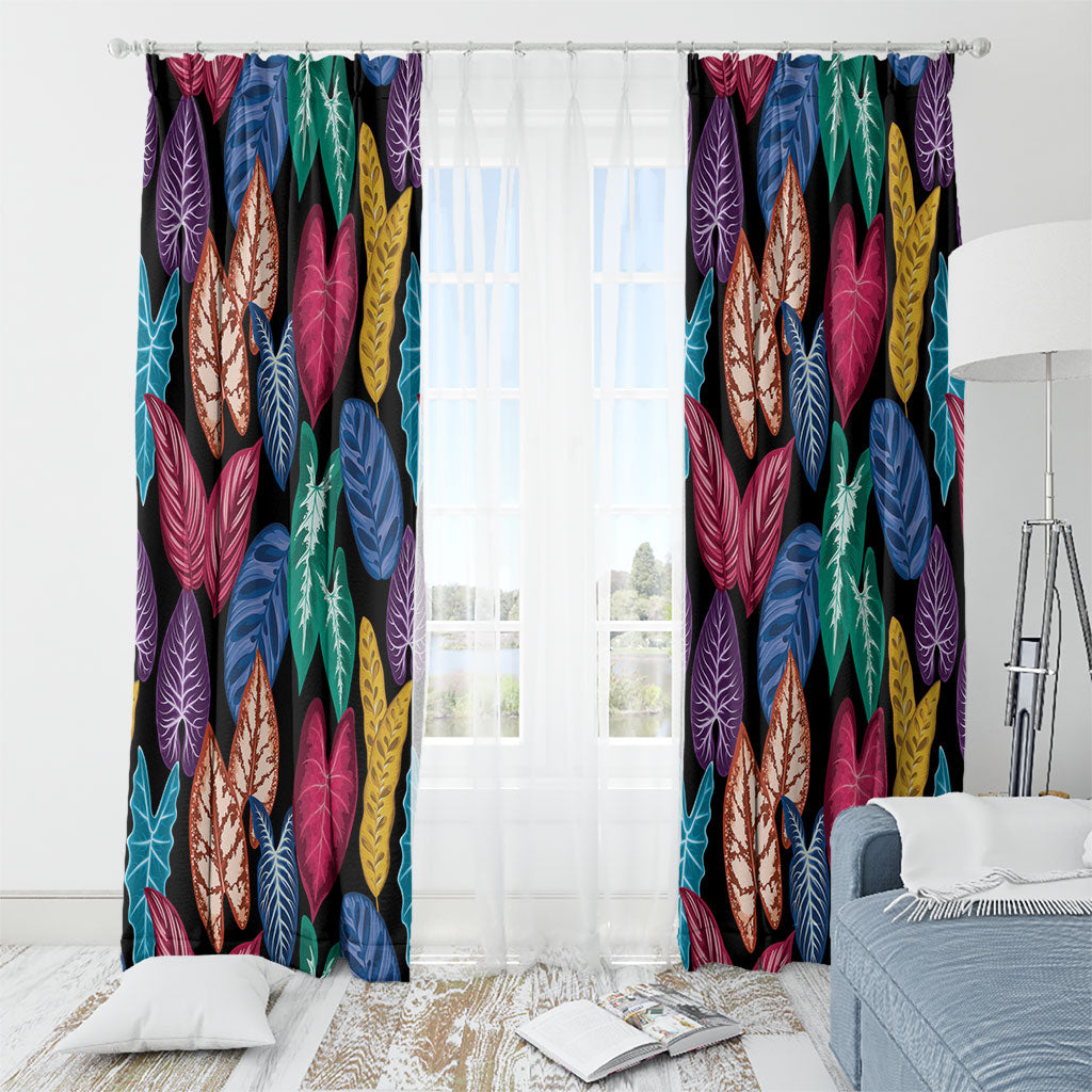 Hawaii Colorful Tropical Leaves Window Curtain LT01 - Polynesian Pride