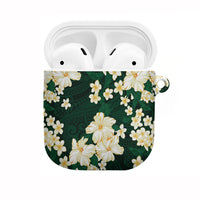 Hawaii Hibiscus Plumeria Green AirPods Case Polynesian Pattern LT01 Green - Polynesian Pride