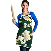 Hawaii Hibiscus Plumeria Green Apron Polynesian Pattern LT01 - Polynesian Pride