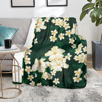Hawaii Hibiscus Plumeria Green Blanket Polynesian Pattern LT01 - Polynesian Pride
