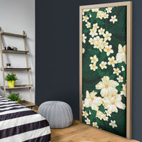 Hawaii Hibiscus Plumeria Green Door Cover Polynesian Pattern LT01 - Polynesian Pride