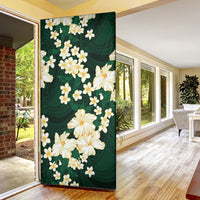 Hawaii Hibiscus Plumeria Green Door Cover Polynesian Pattern LT01 - Polynesian Pride