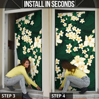 Hawaii Hibiscus Plumeria Green Door Cover Polynesian Pattern LT01 - Polynesian Pride