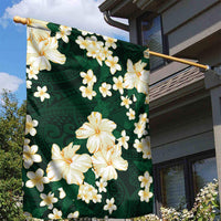 Hawaii Hibiscus Plumeria Green Garden Flag Polynesian Pattern LT01 - Polynesian Pride