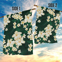 Hawaii Hibiscus Plumeria Green Garden Flag Polynesian Pattern LT01 - Polynesian Pride