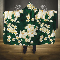 Hawaii Hibiscus Plumeria Green Hooded Blanket Polynesian Pattern LT01 - Polynesian Pride