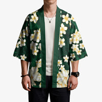 Hawaii Hibiscus Plumeria Green Kimono Polynesian Pattern LT01 - Polynesian Pride
