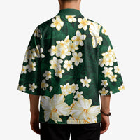 Hawaii Hibiscus Plumeria Green Kimono Polynesian Pattern LT01 - Polynesian Pride