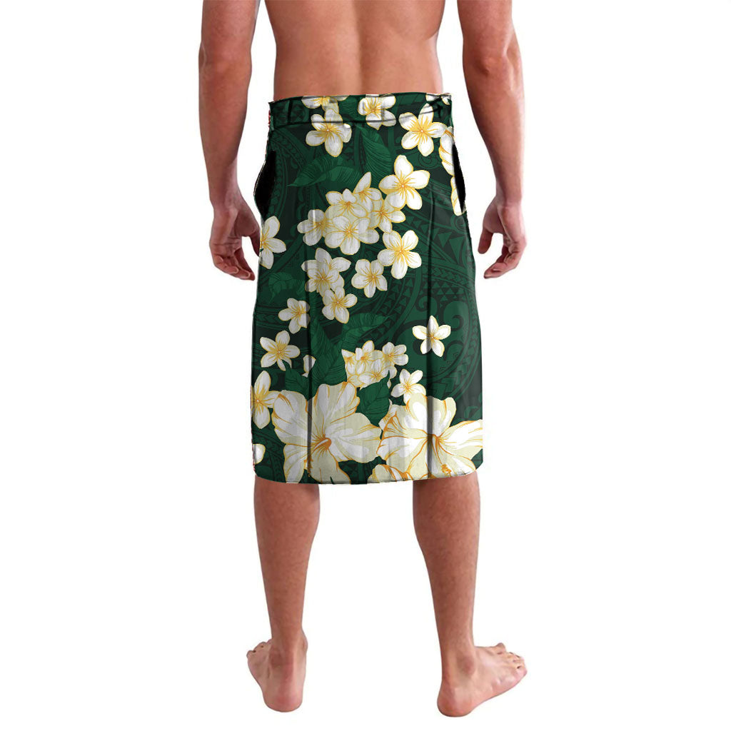 Hawaii Hibiscus Plumeria Green Lavalava Polynesian Pattern LT01 - Polynesian Pride