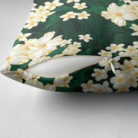 Hawaii Hibiscus Plumeria Green Pillow Cover Polynesian Pattern LT01 - Polynesian Pride