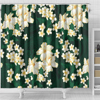Hawaii Hibiscus Plumeria Green Shower Curtain Polynesian Pattern LT01 - Polynesian Pride
