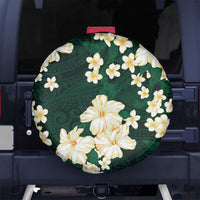Hawaii Hibiscus Plumeria Green Spare Tire Cover Polynesian Pattern LT01 No hole Green - Polynesian Pride