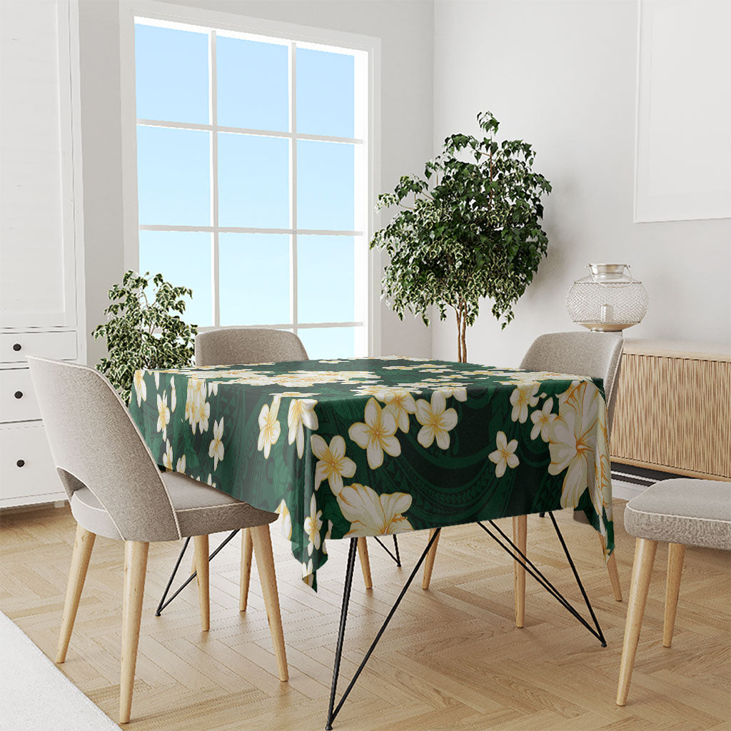 Hawaii Hibiscus Plumeria Green Tablecloth Polynesian Pattern LT01 - Polynesian Pride