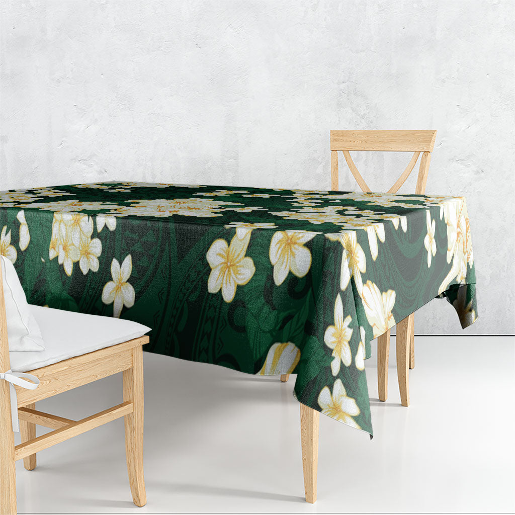 Hawaii Hibiscus Plumeria Green Tablecloth Polynesian Pattern LT01 - Polynesian Pride