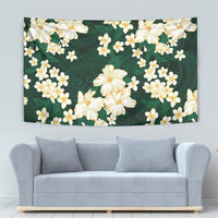 Hawaii Hibiscus Plumeria Green Tapestry Polynesian Pattern LT01 - Polynesian Pride
