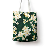 Hawaii Hibiscus Plumeria Green Tote Bag Polynesian Pattern LT01 - Polynesian Pride